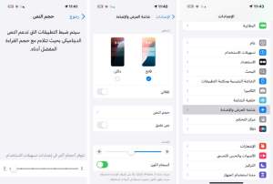 أسهل طريقة لتكبير الخط في الآيفون